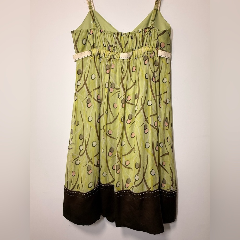 BCBGMaxAzria Green and Brown Mini Dress - Picture 10 of 12